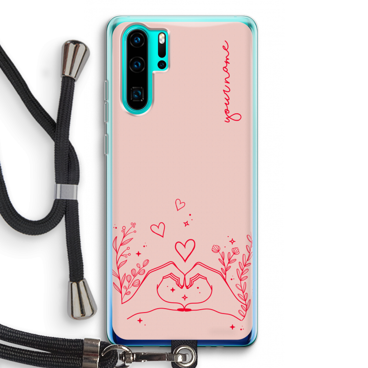 Love is in the air: Huawei P30 Pro Transparant Hoesje met koord