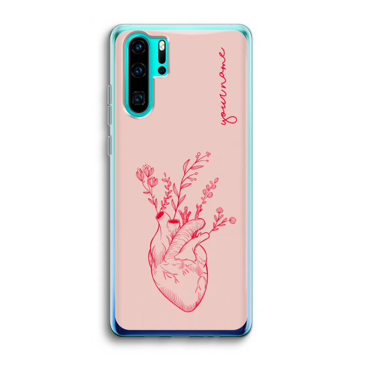 Blooming Heart: Huawei P30 Pro Transparant Hoesje