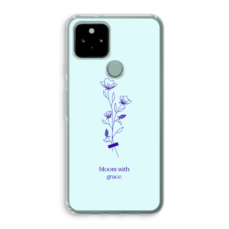 Bloom with grace: Google Pixel 5 Transparant Hoesje