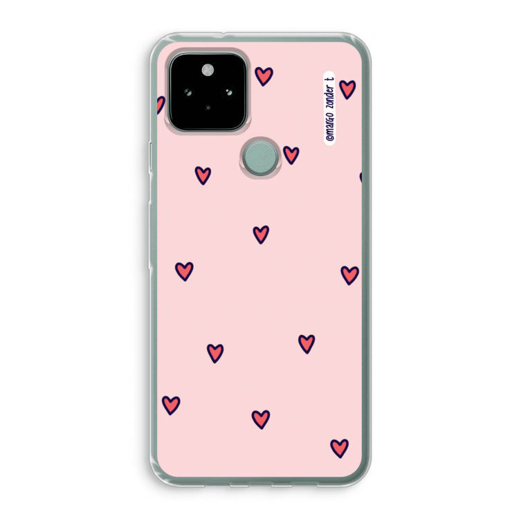 Hartjes: Google Pixel 5 Transparant Hoesje