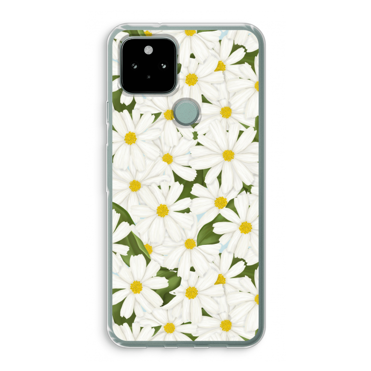 Summer Daisies: Google Pixel 5 Transparant Hoesje