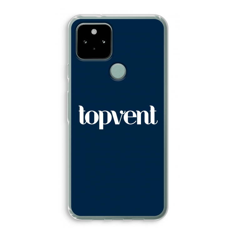 Topvent Navy: Google Pixel 5 Transparant Hoesje