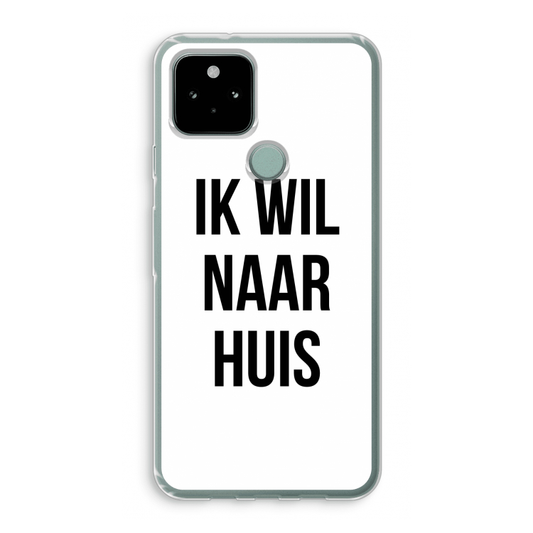 Ik wil naar huis: Google Pixel 5 Transparant Hoesje