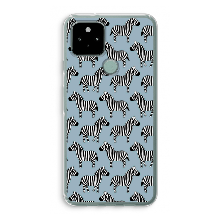 Zebra: Google Pixel 5 Transparant Hoesje