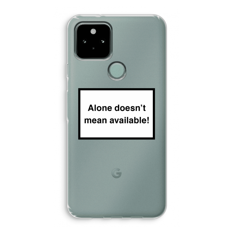 Alone: Google Pixel 5 Transparant Hoesje