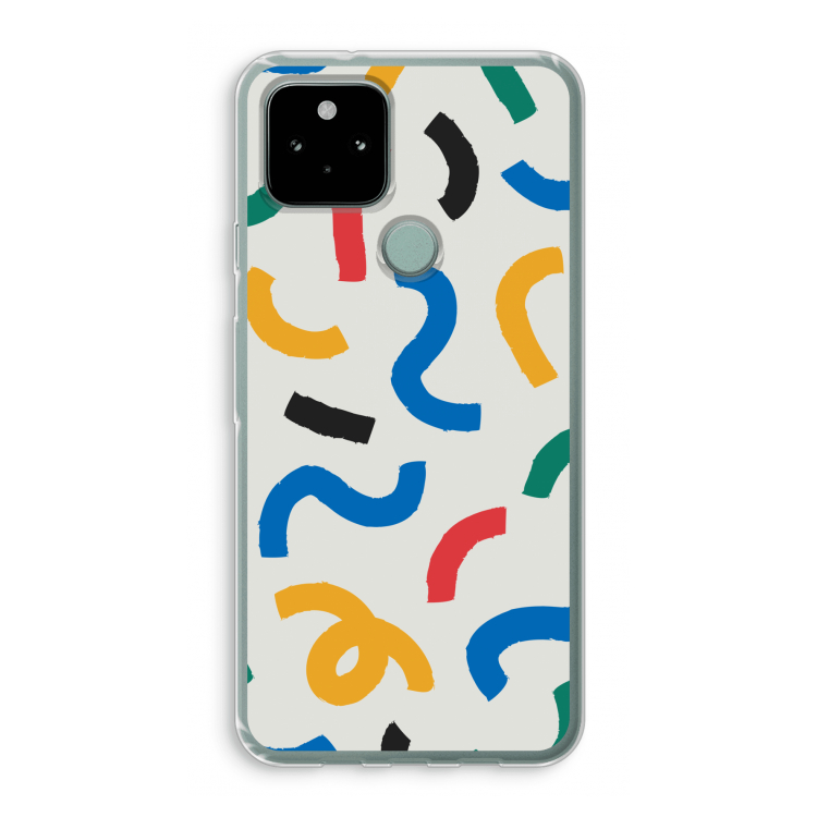 Illustratieve pop 2: Google Pixel 5 Transparant Hoesje
