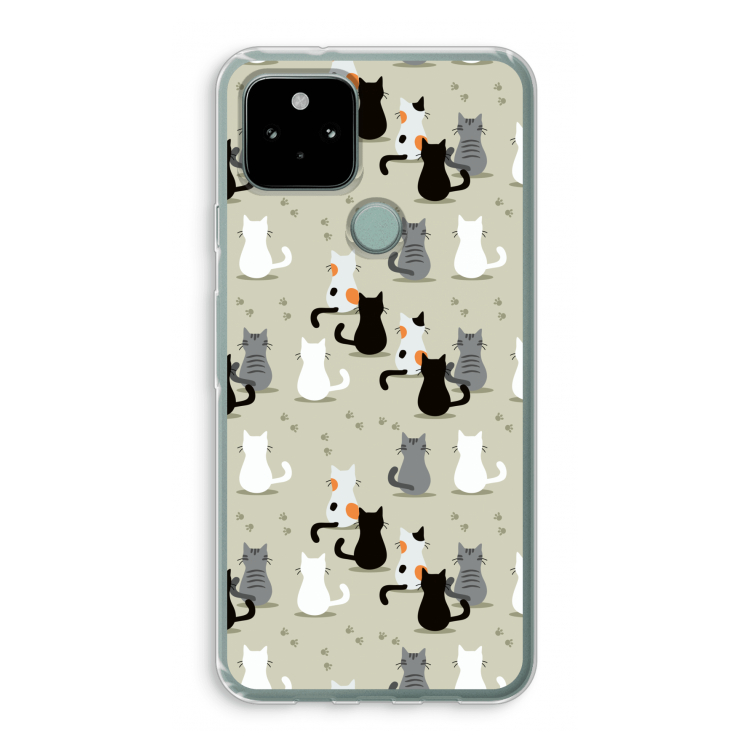 Katten: Google Pixel 5 Transparant Hoesje