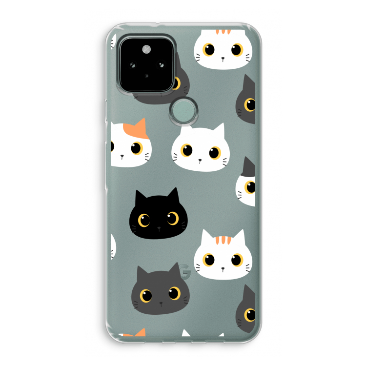 Katten: Google Pixel 5 Transparant Hoesje