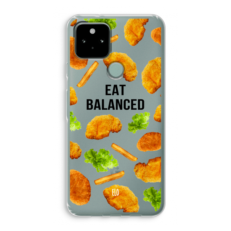 Eat Balanced: Google Pixel 5 Transparant Hoesje