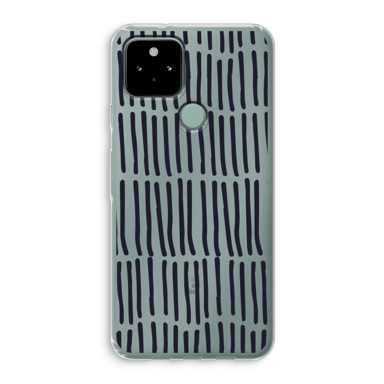 Moroccan stripes: Google Pixel 5 Transparant Hoesje