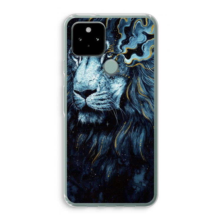 Darkness Lion: Google Pixel 5 Transparant Hoesje