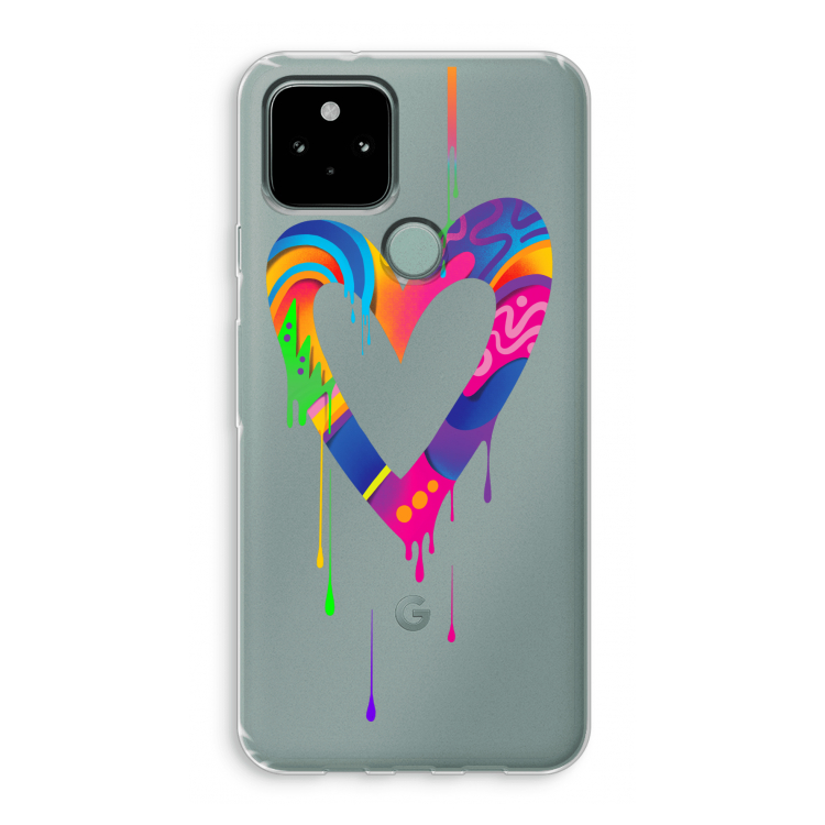 Melts My Heart: Google Pixel 5 Transparant Hoesje