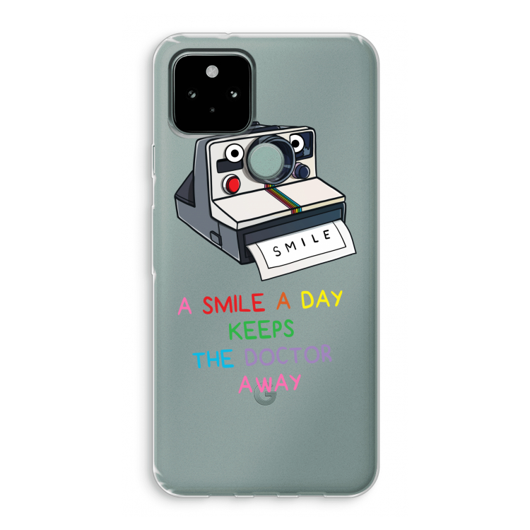 Smile: Google Pixel 5 Transparant Hoesje