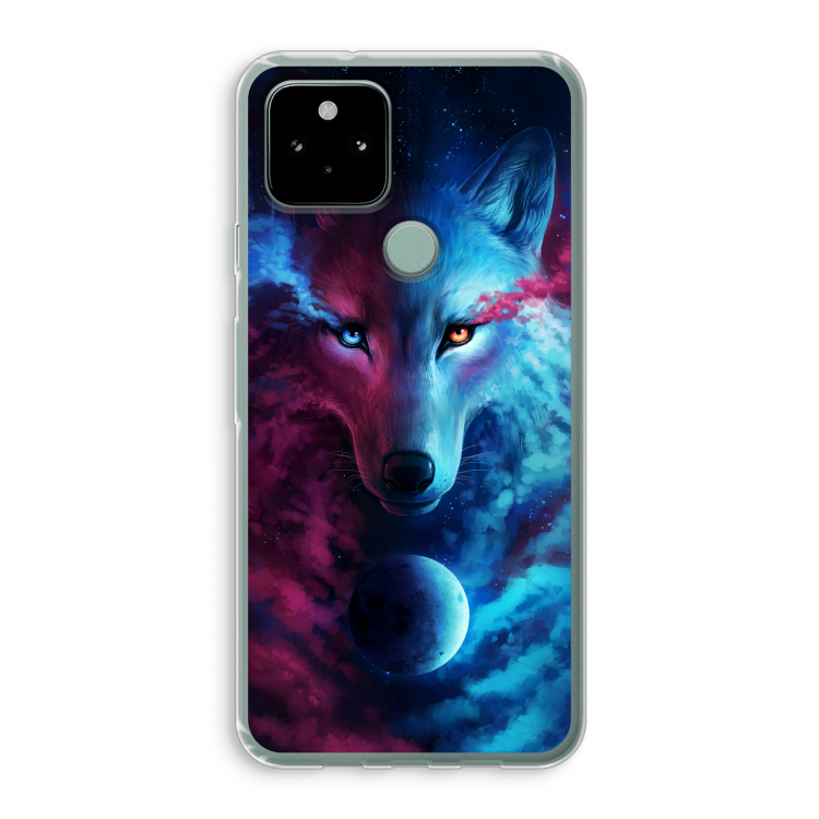 Where Light And Dark Meet: Google Pixel 5 Transparant Hoesje