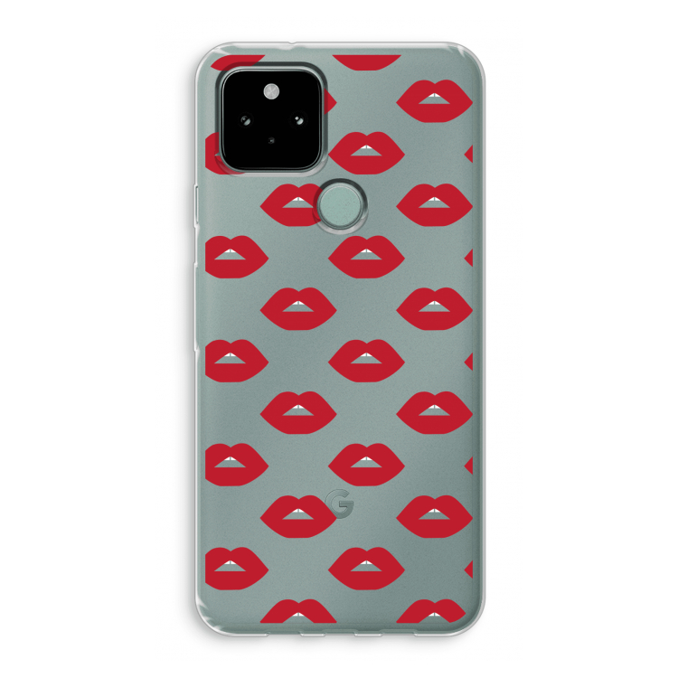 Lips: Google Pixel 5 Transparant Hoesje