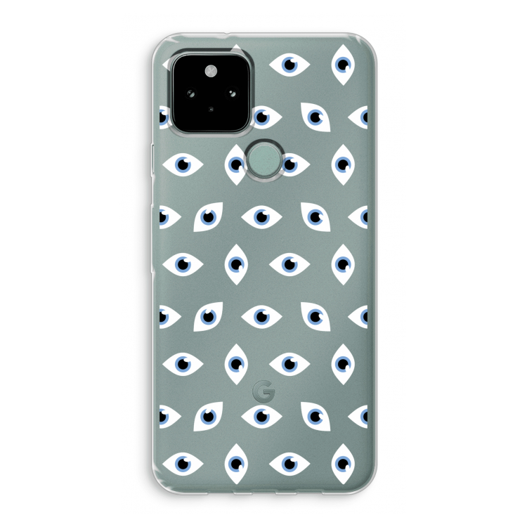 Eyes pattern: Google Pixel 5 Transparant Hoesje