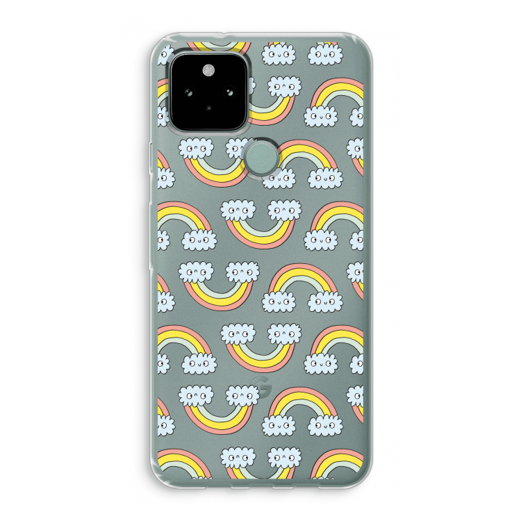 Regenboog: Google Pixel 5 Transparant Hoesje