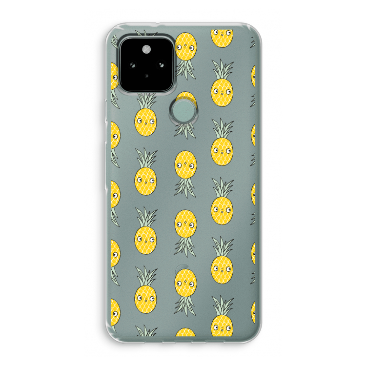 Ananas: Google Pixel 5 Transparant Hoesje