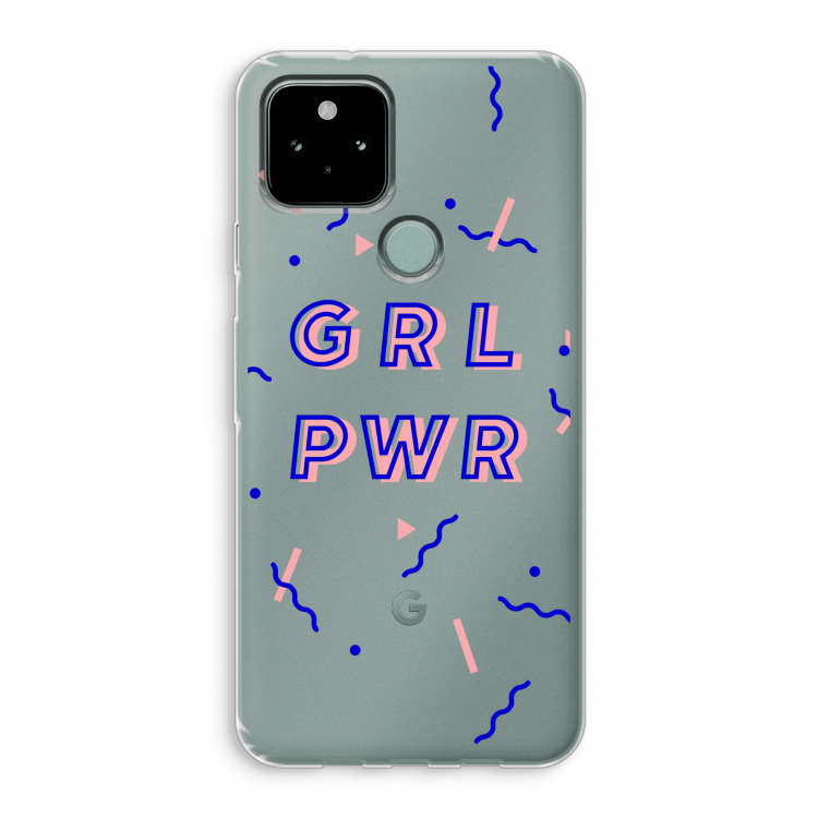 GRL PWR: Google Pixel 5 Transparant Hoesje