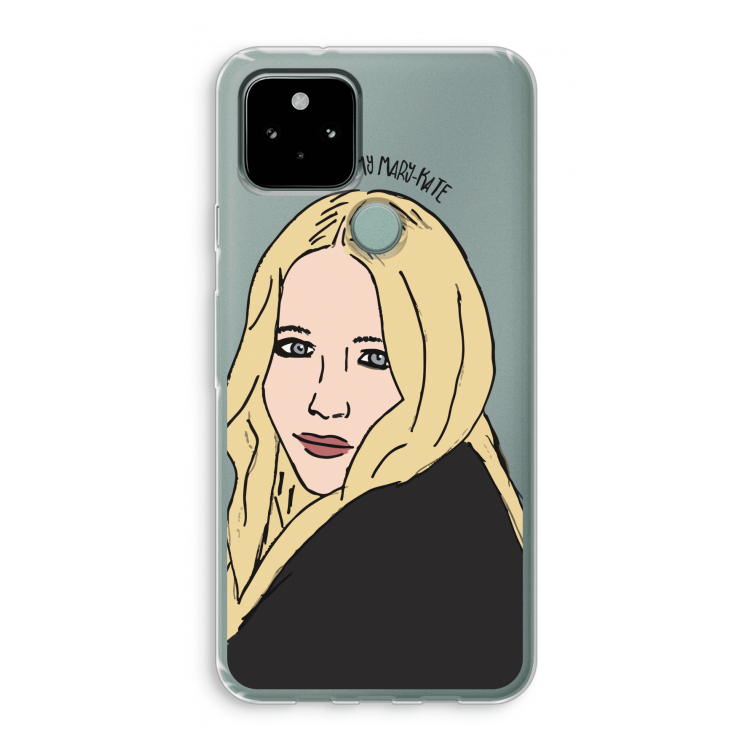 Mary Kate: Google Pixel 5 Transparant Hoesje