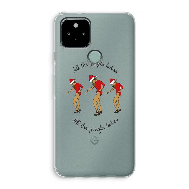 Jingle Ladies: Google Pixel 5 Transparant Hoesje