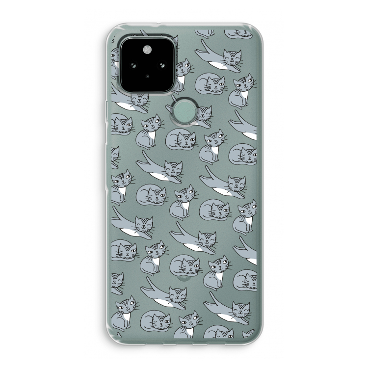 Poezen: Google Pixel 5 Transparant Hoesje