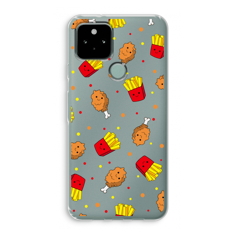 Chicken 'n Fries: Google Pixel 5 Transparant Hoesje