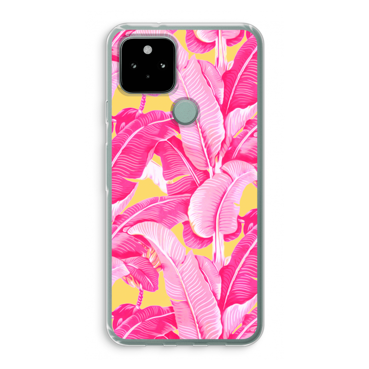 Pink Banana: Google Pixel 5 Transparant Hoesje