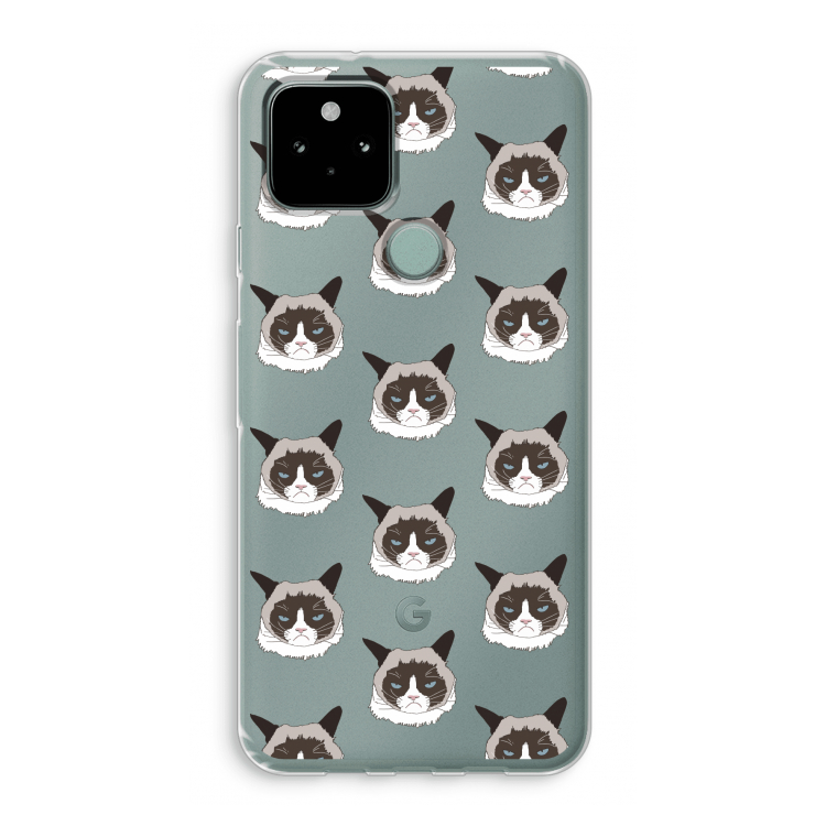 It's a Purrr Case: Google Pixel 5 Transparant Hoesje