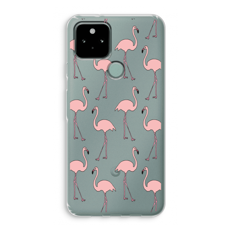 Anything Flamingoes: Google Pixel 5 Transparant Hoesje