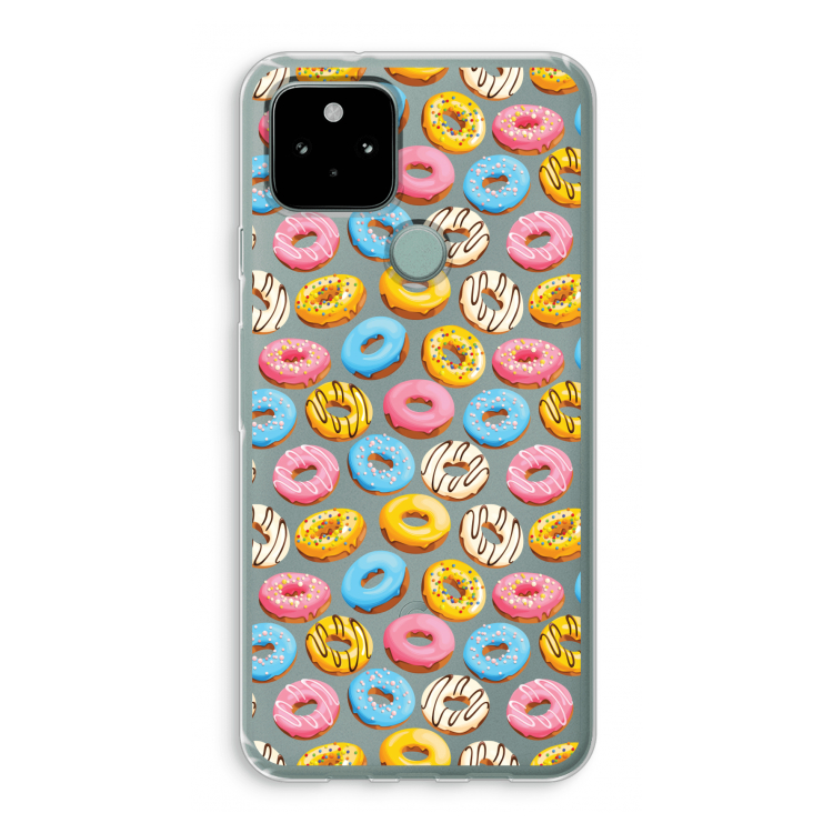 Pink donuts: Google Pixel 5 Transparant Hoesje