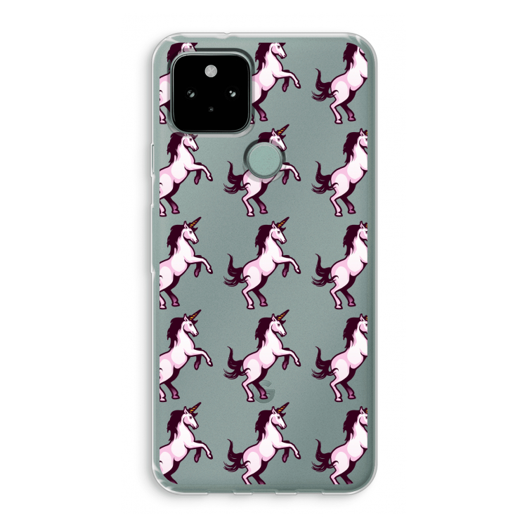 Musketon Unicorn: Google Pixel 5 Transparant Hoesje