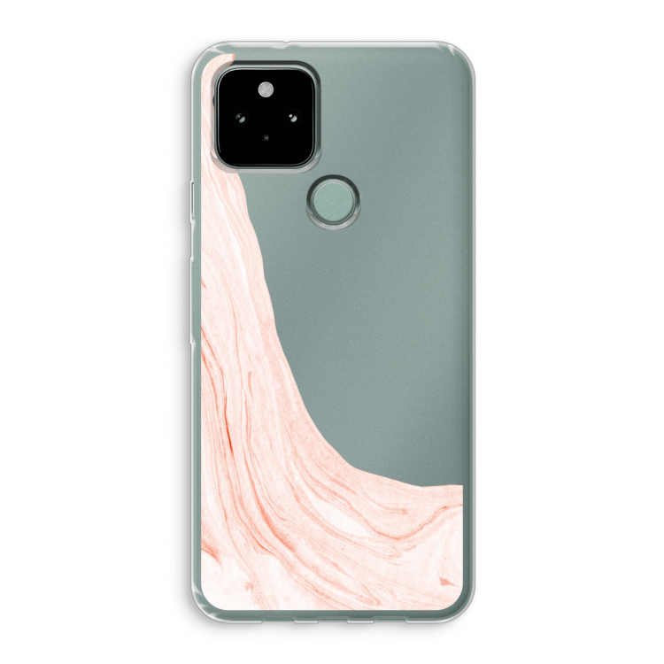 Peach bath: Google Pixel 5 Transparant Hoesje