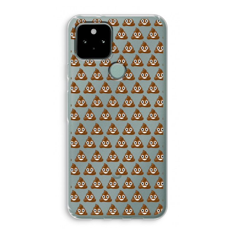 Poop emoji: Google Pixel 5 Transparant Hoesje
