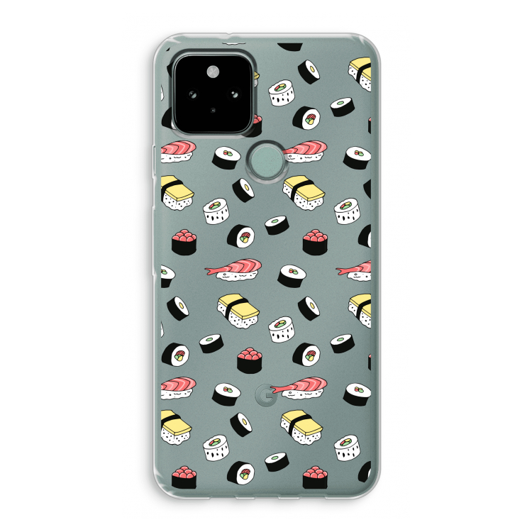 Sushi time: Google Pixel 5 Transparant Hoesje