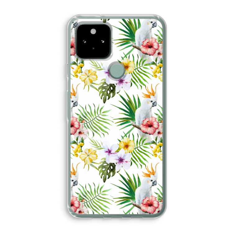 Gele kuif: Google Pixel 5 Transparant Hoesje