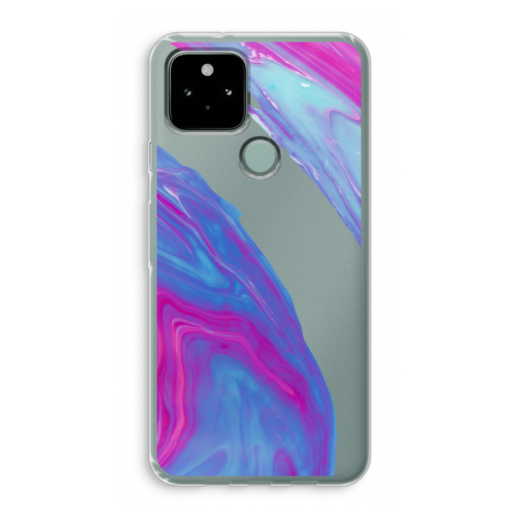 Zweverige regenboog: Google Pixel 5 Transparant Hoesje
