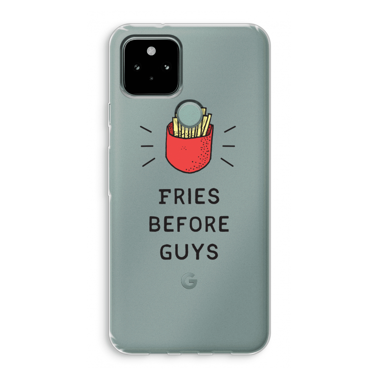 Fries before guys: Google Pixel 5 Transparant Hoesje