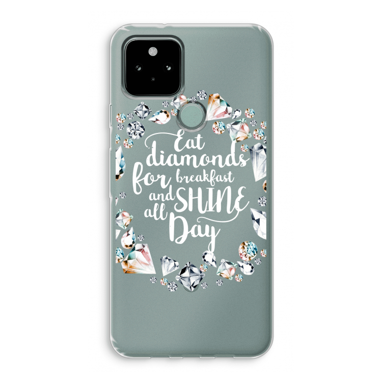 Diamonds: Google Pixel 5 Transparant Hoesje