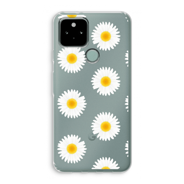 Margrietjes: Google Pixel 5 Transparant Hoesje