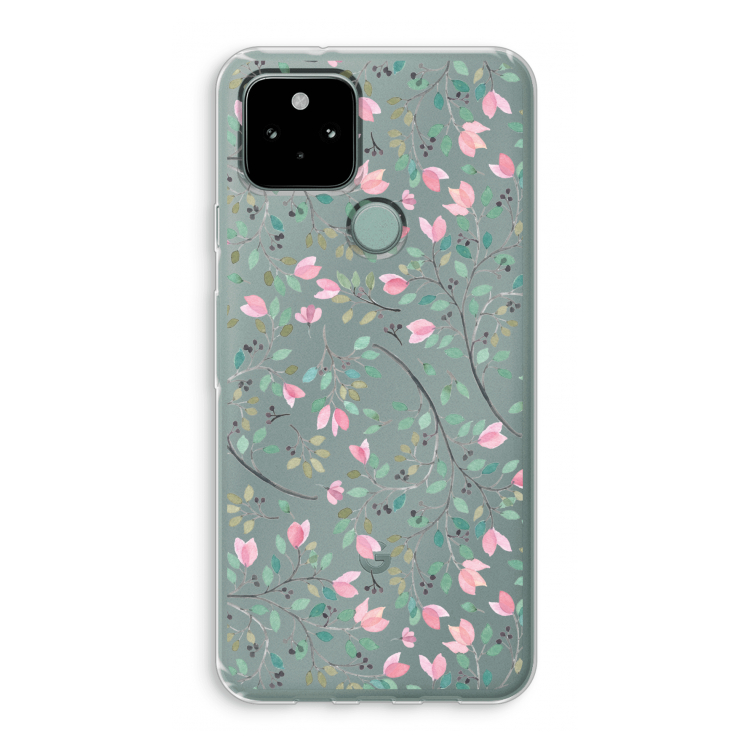 Sierlijke bloemen: Google Pixel 5 Transparant Hoesje