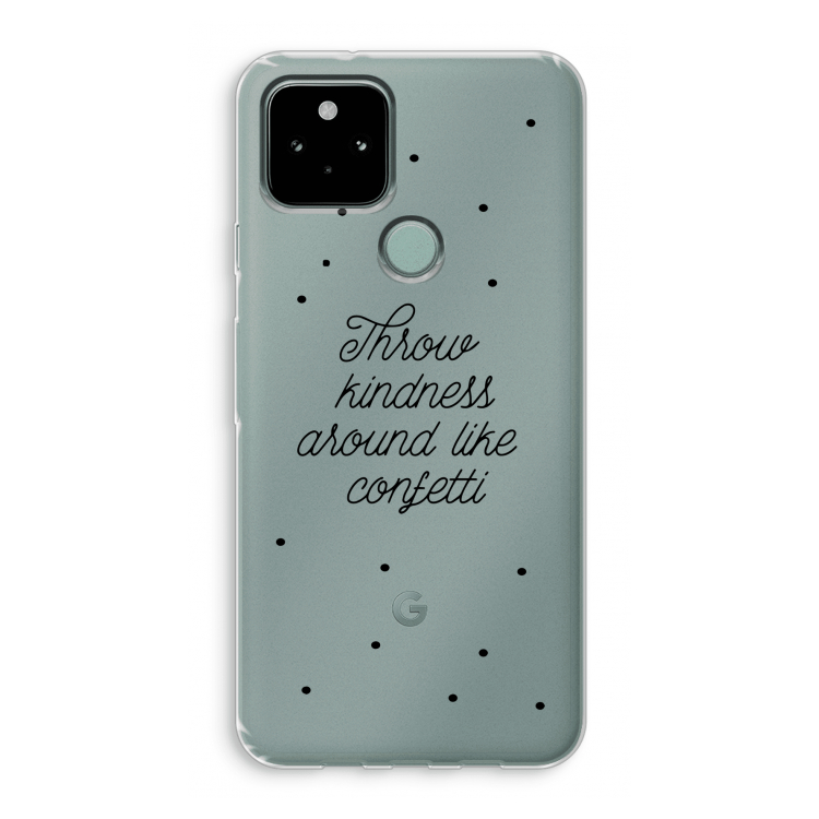 Confetti: Google Pixel 5 Transparant Hoesje