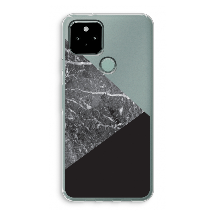 Combinatie marmer: Google Pixel 5 Transparant Hoesje