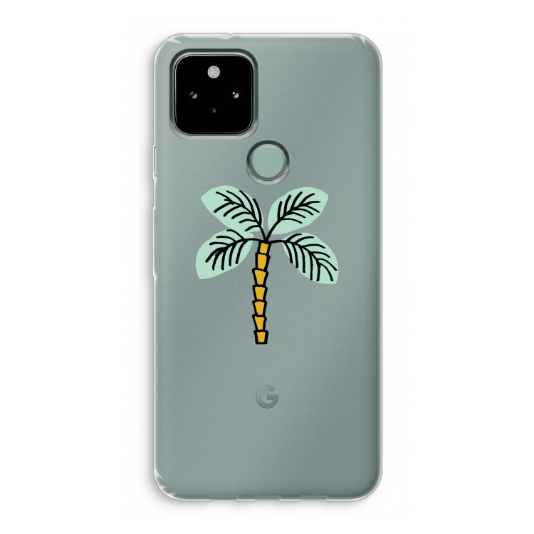 Palmboom: Google Pixel 5 Transparant Hoesje