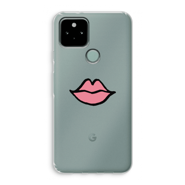 Kusje: Google Pixel 5 Transparant Hoesje