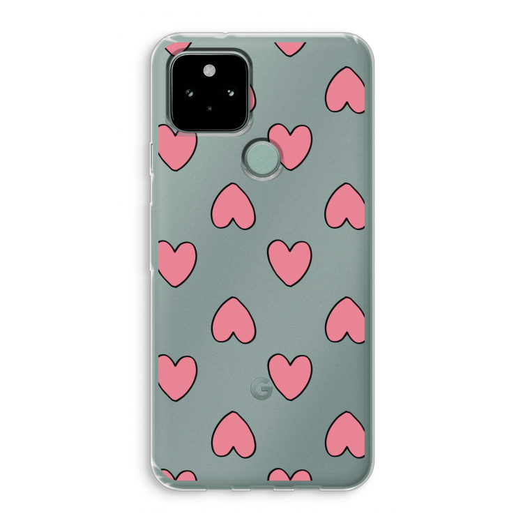 Ondersteboven verliefd: Google Pixel 5 Transparant Hoesje