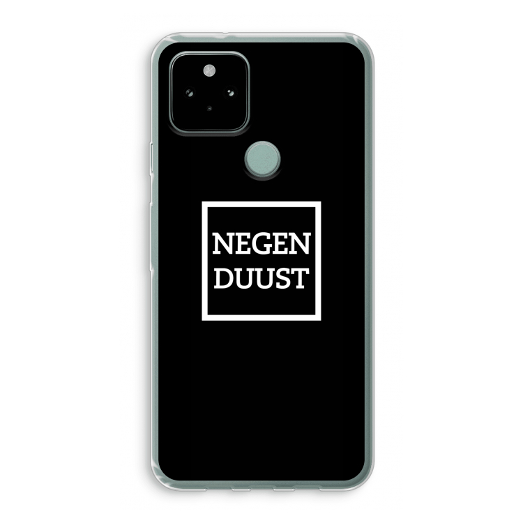 Negenduust black: Google Pixel 5 Transparant Hoesje