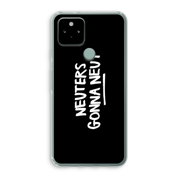 Neuters (zwart): Google Pixel 5 Transparant Hoesje