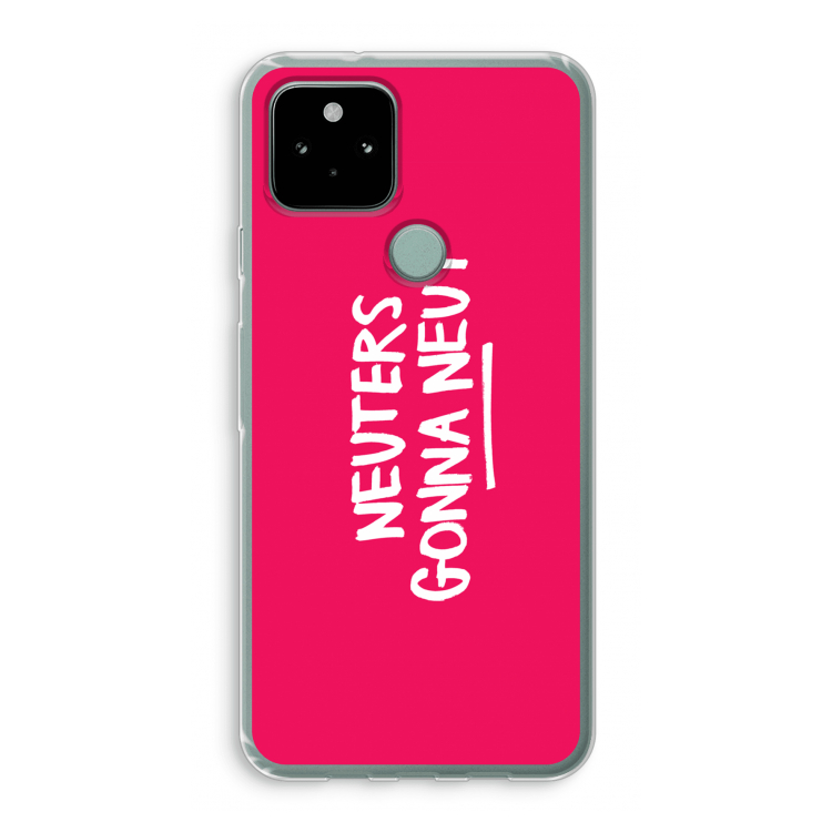 Neuters (roze): Google Pixel 5 Transparant Hoesje