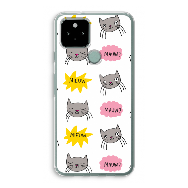 Meow: Google Pixel 5 Transparant Hoesje